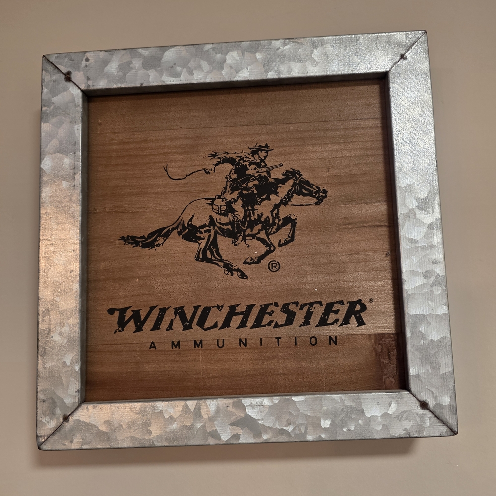 Winchester Ammunition Art Print with Silver Frame